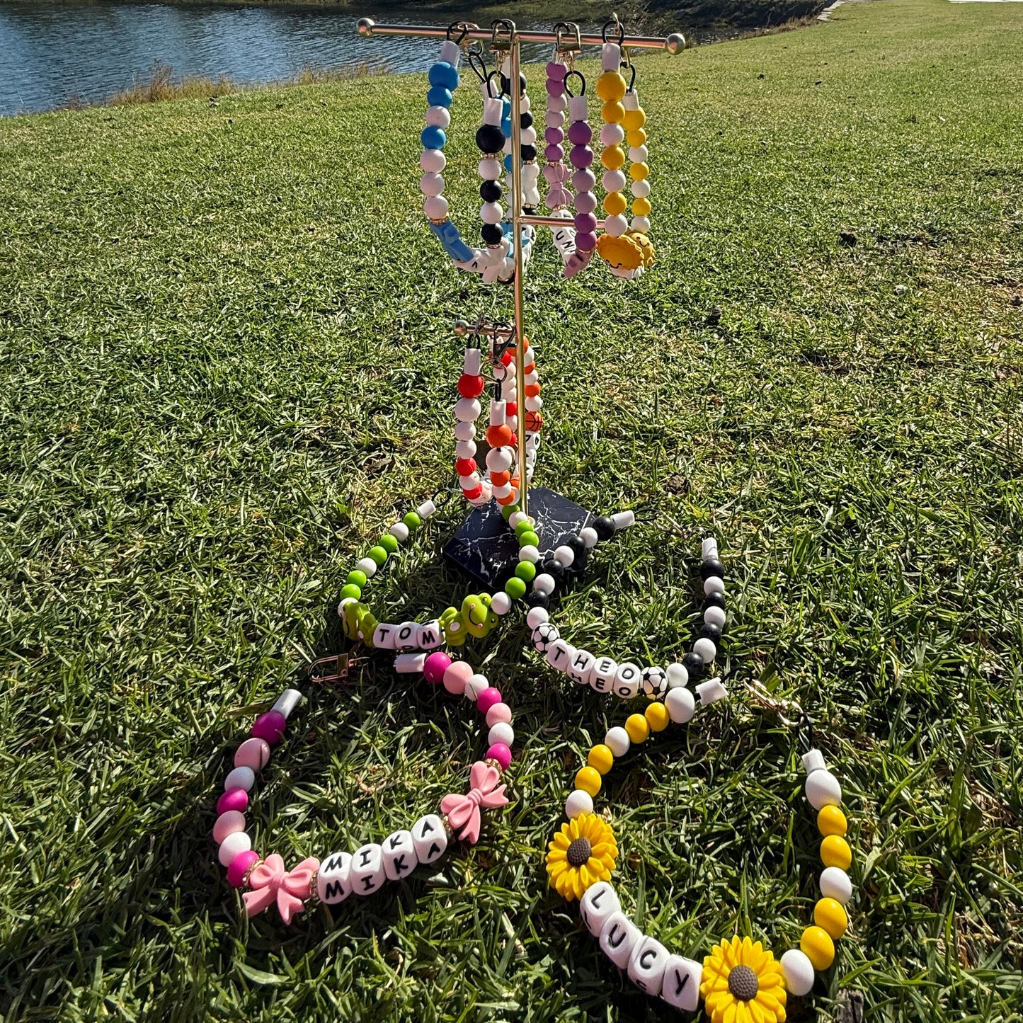 Happy Sunshine Custom Silicone Bead Pet Collar