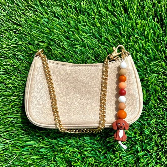 Dachshund Silicone Bead Keychain & Bag Charm