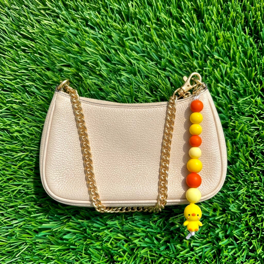 Little Chick Silicone Bead Keychain & Bag Charm