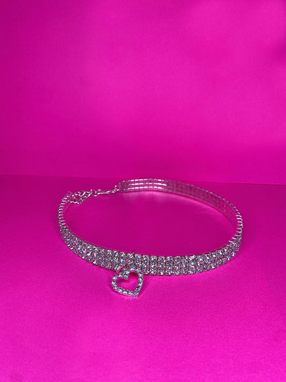 Coquette heart necklace