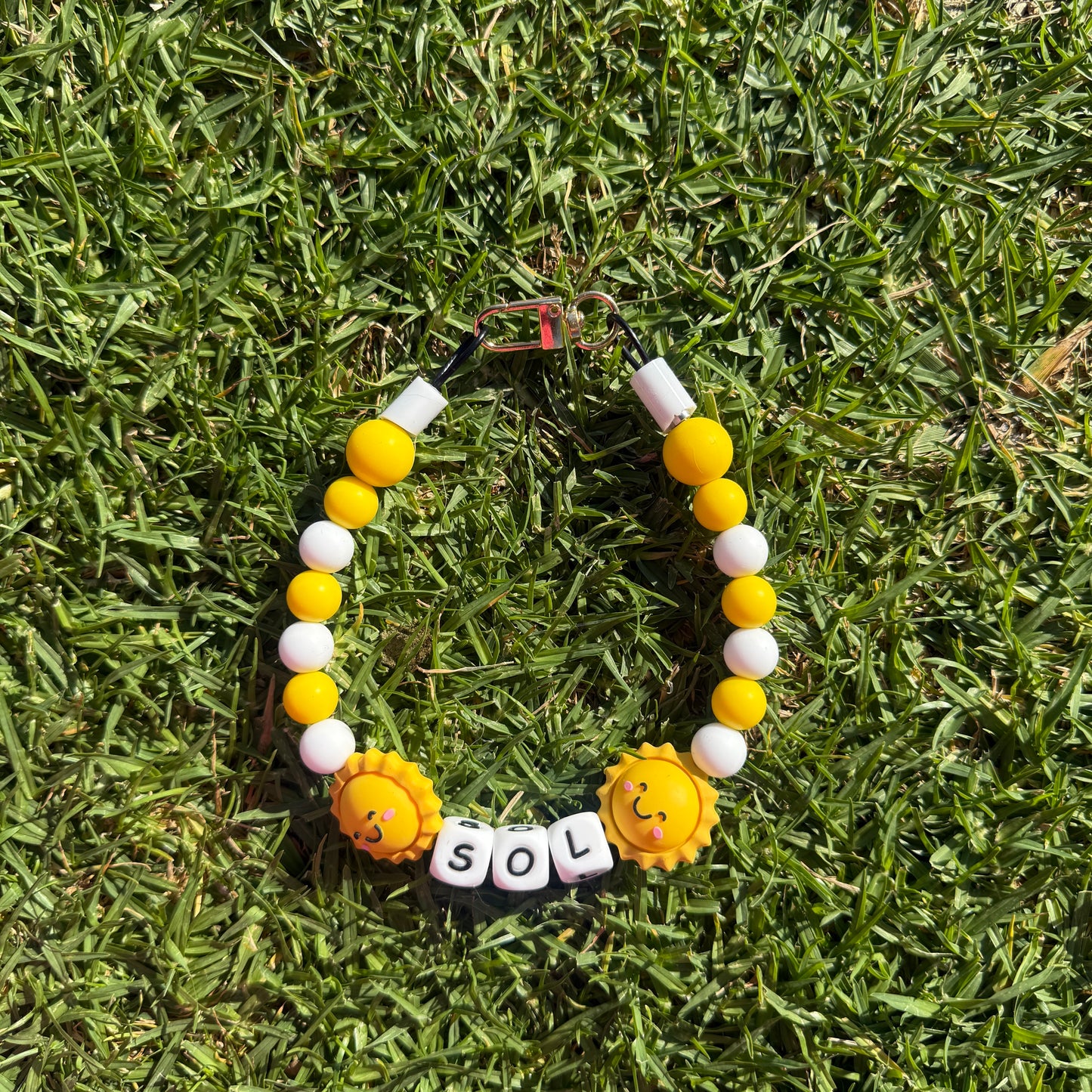 Happy Sunshine Custom Silicone Bead Pet Collar