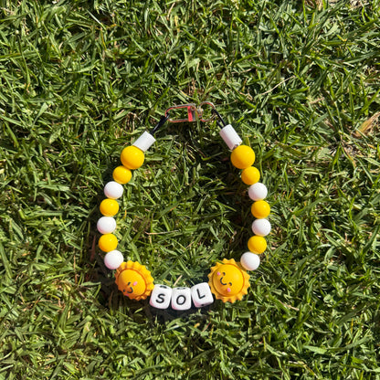 Happy Sunshine Custom Silicone Bead Pet Collar
