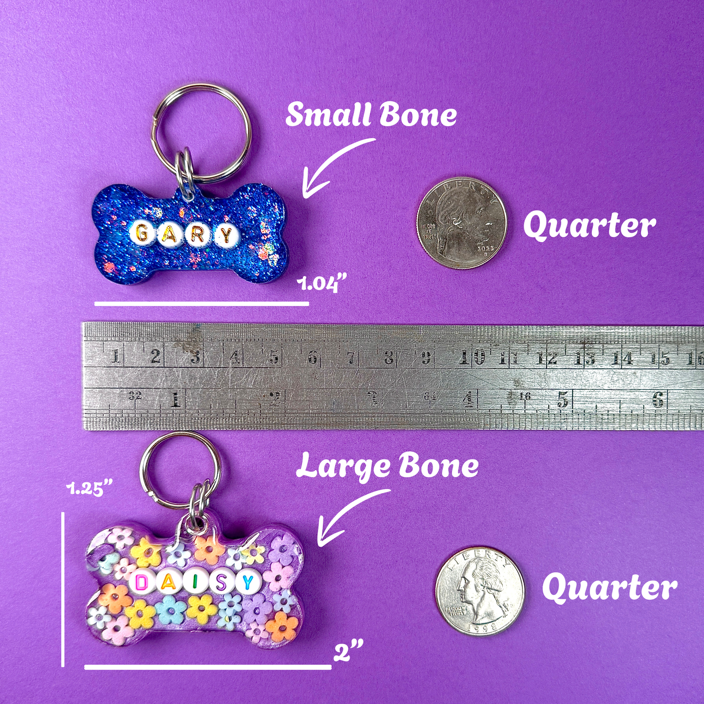 Blue Star Resin Pet ID Tag