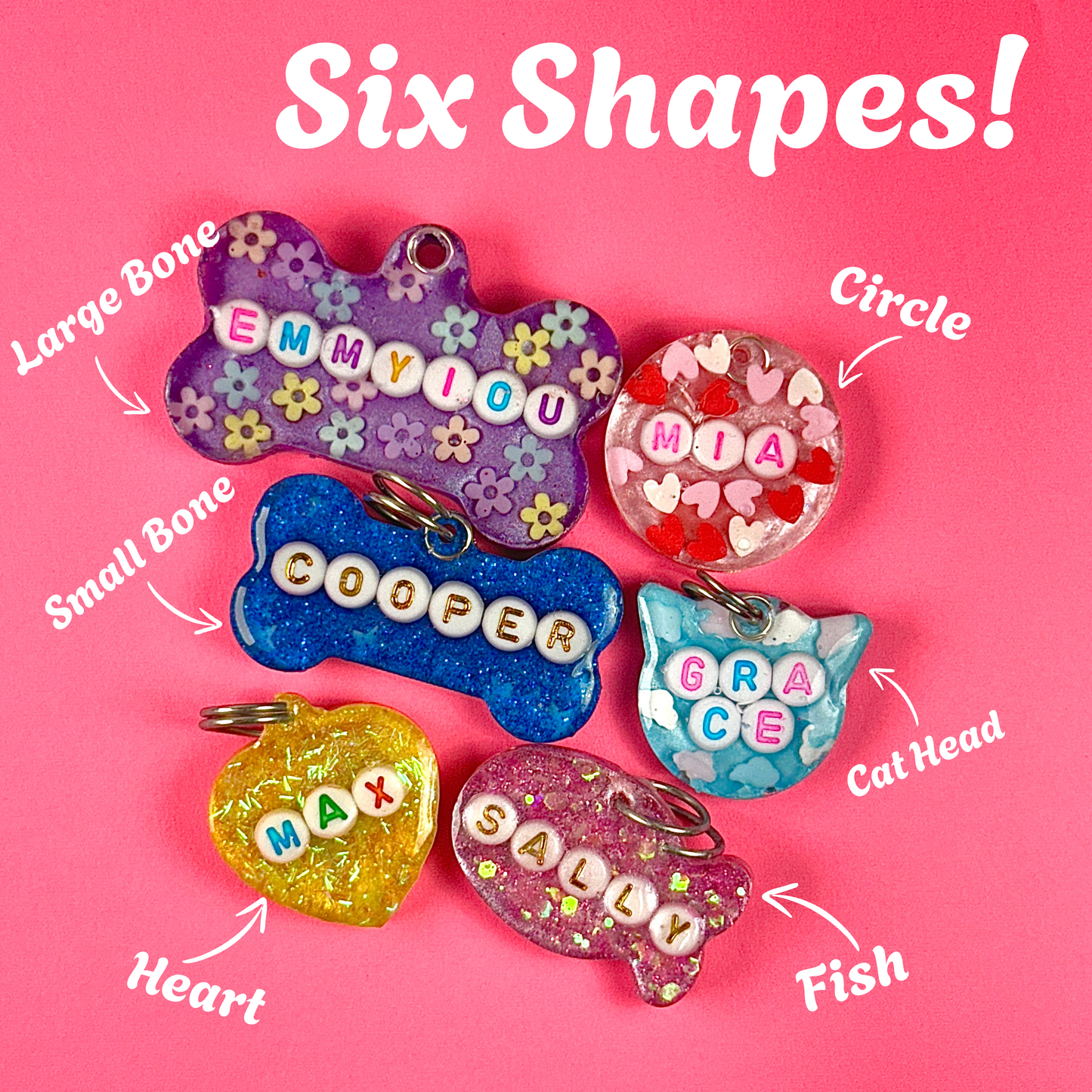 Blue Star Resin Pet ID Tag
