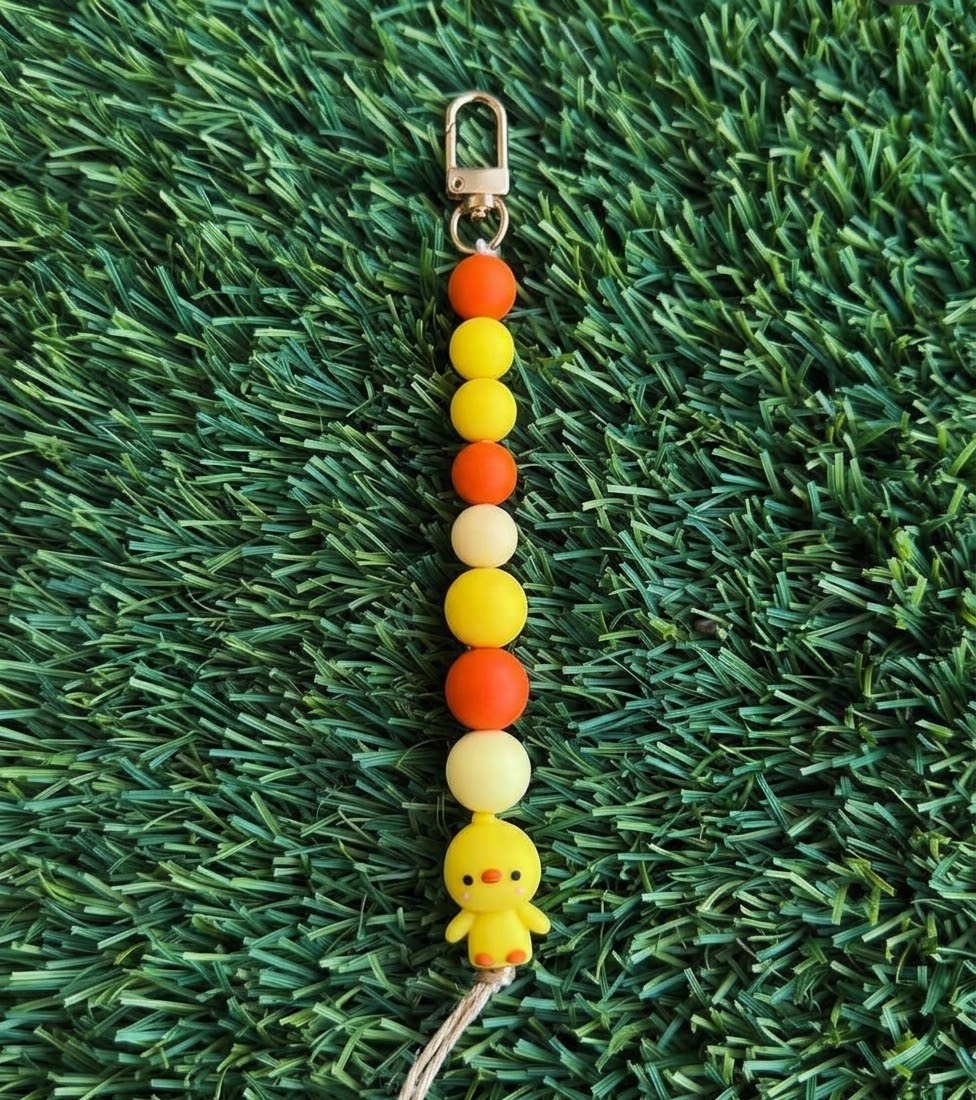 Little Chick Silicone Bead Keychain & Bag Charm