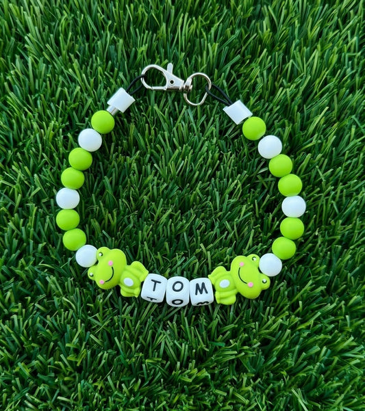 Cute Little Frog Custom Silicone Bead Pet Collar