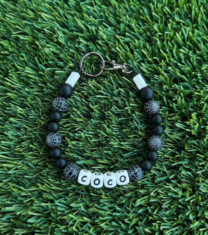 Spooky Spiderweb Custom Silicone Bead Pet Collar