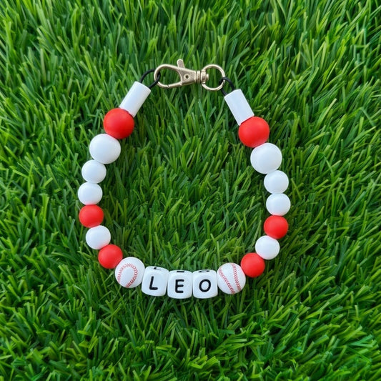 Baseball Sports Custom Silicone Bead Pet Collar