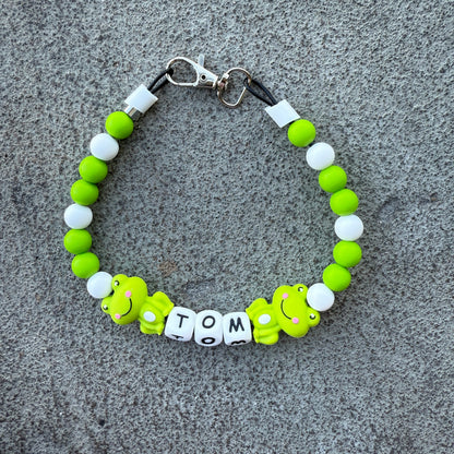 Cute Little Frog Custom Silicone Bead Pet Collar