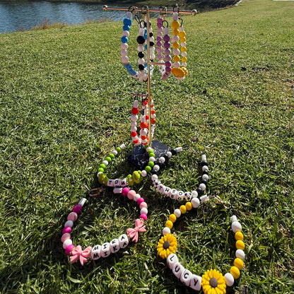 Happy Sunshine Custom Silicone Bead Pet Collar