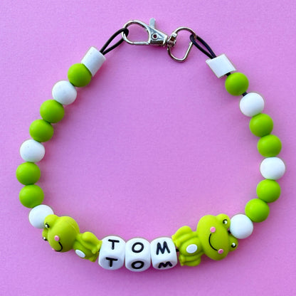 Cute Little Frog Custom Silicone Bead Pet Collar
