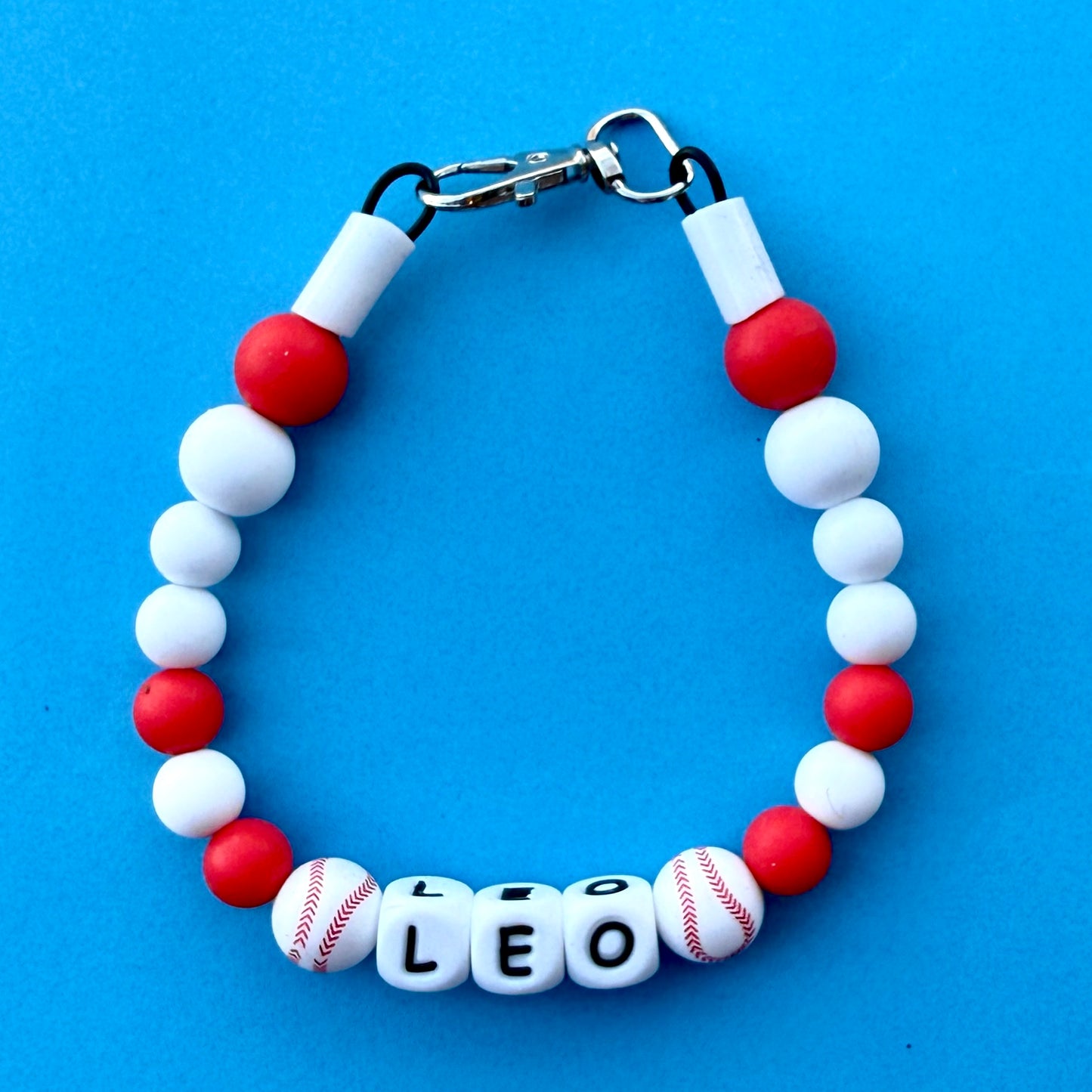 Baseball Sports Custom Silicone Bead Pet Collar