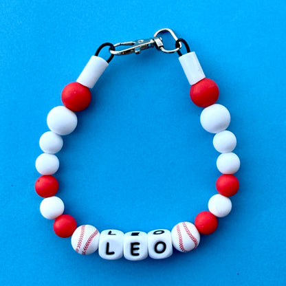 Baseball Sports Custom Silicone Bead Pet Collar