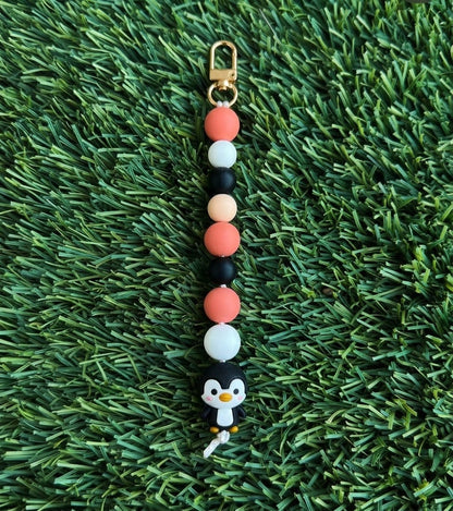 Penguin Silicone Bead Keychain & Bag Charm