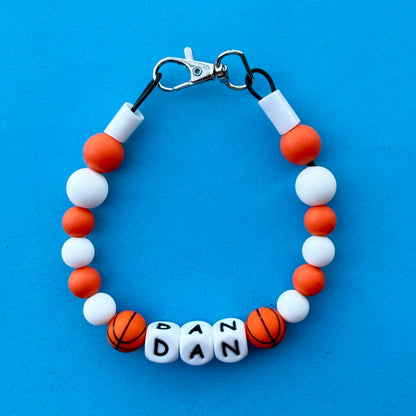 Basketball Sports Custom Silicone Bead Pet Collar