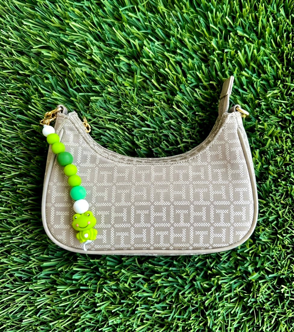 Cute Frog Silicone Bead Keychain & Bag Charm