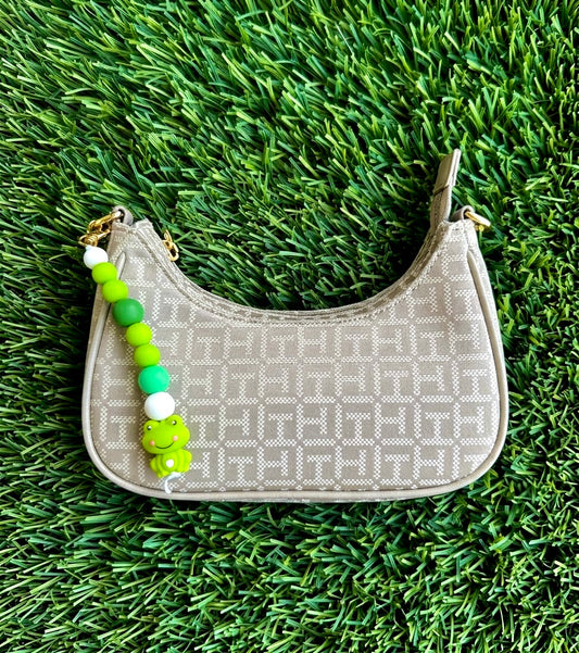 Cute Frog Silicone Bead Keychain & Bag Charm