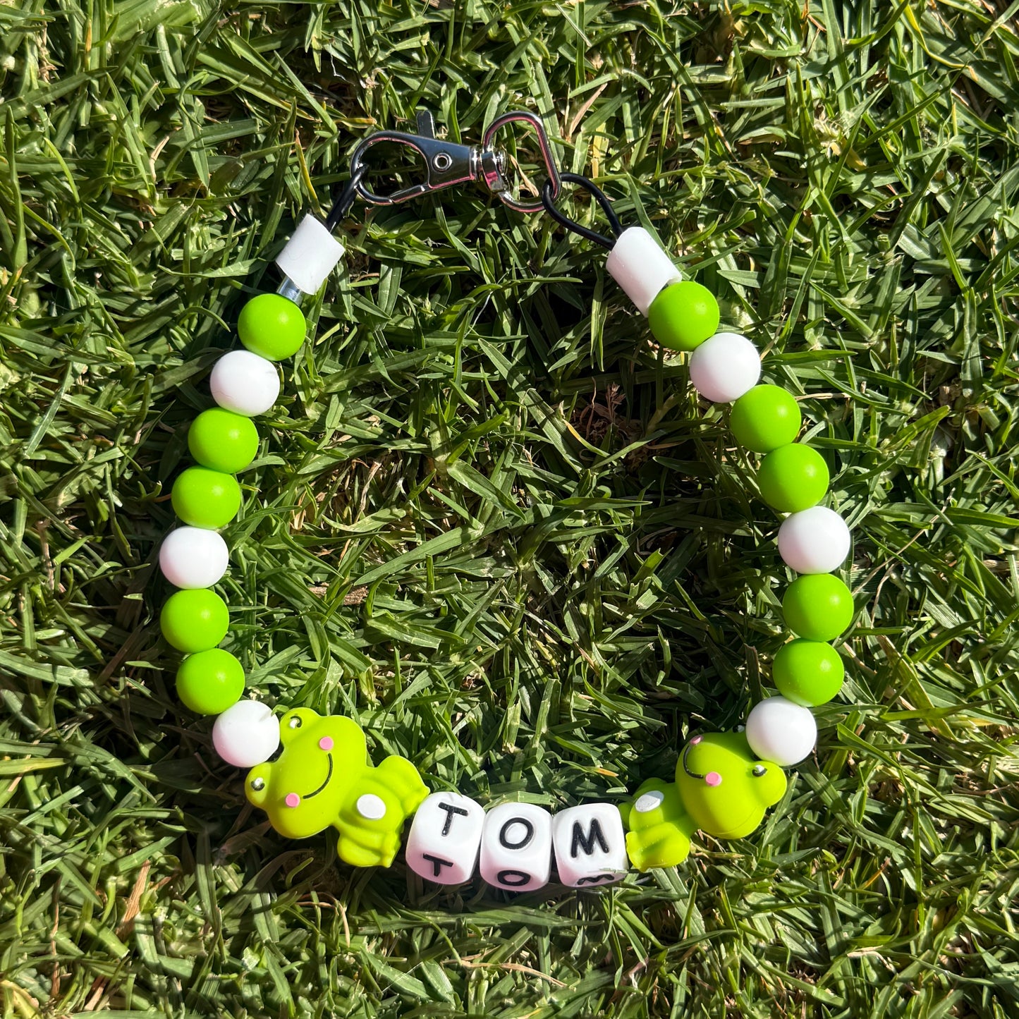Cute Little Frog Custom Silicone Bead Pet Collar