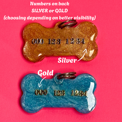 Blue Star Resin Pet ID Tag