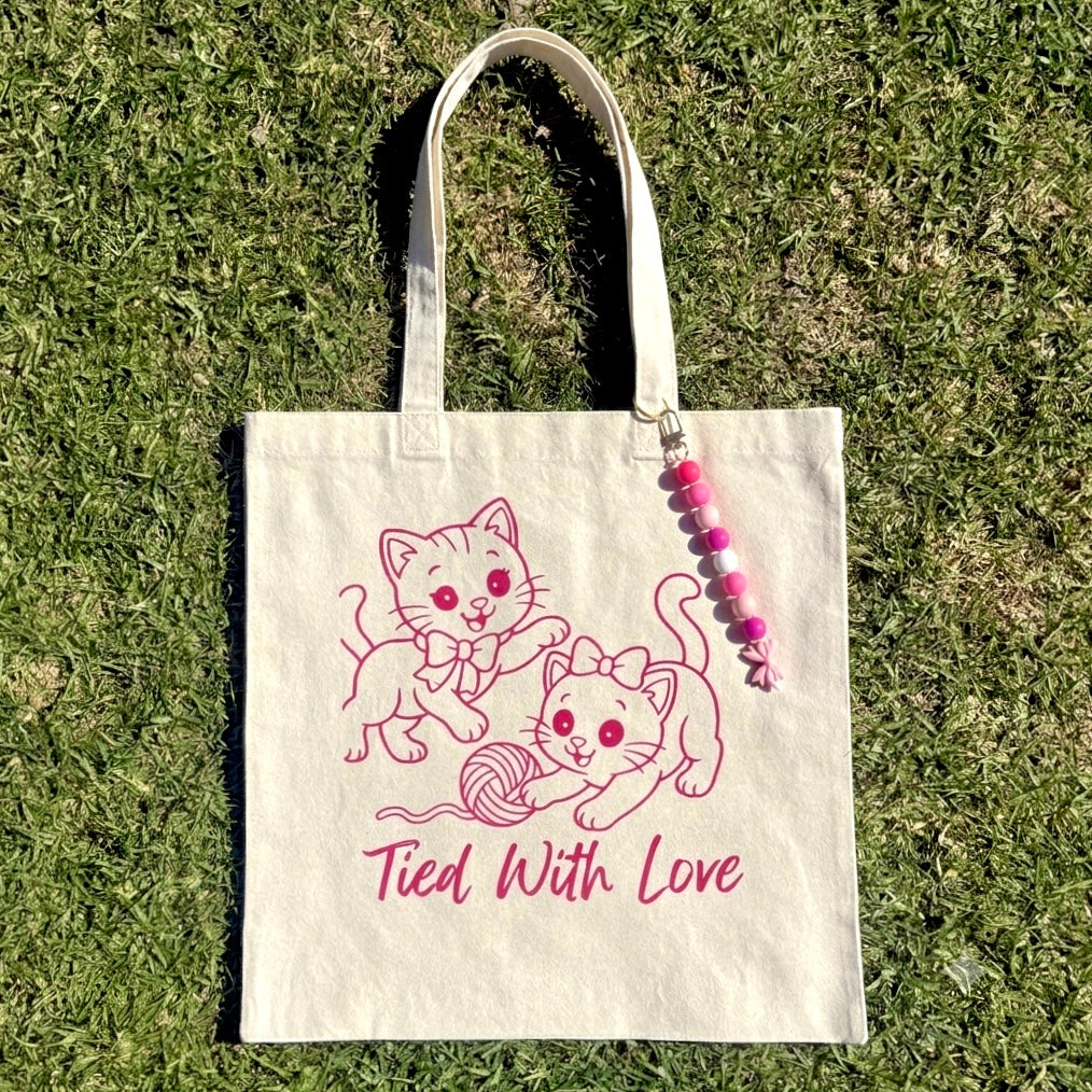Tied With Love Canvas Tote Bag