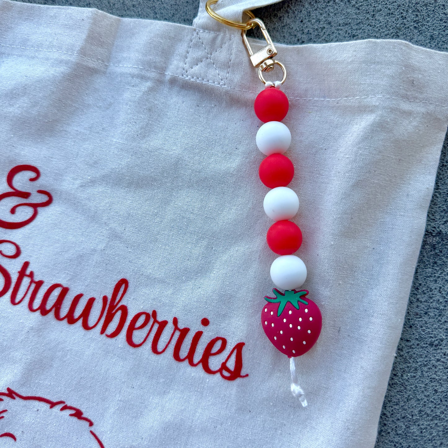 Paws & Sweet Strawberries Canvas Tote Bag