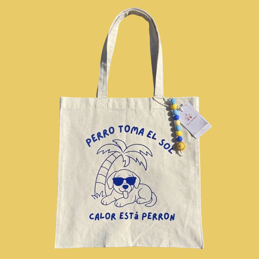 Perro Toma El Sol Canvas Tote Bag