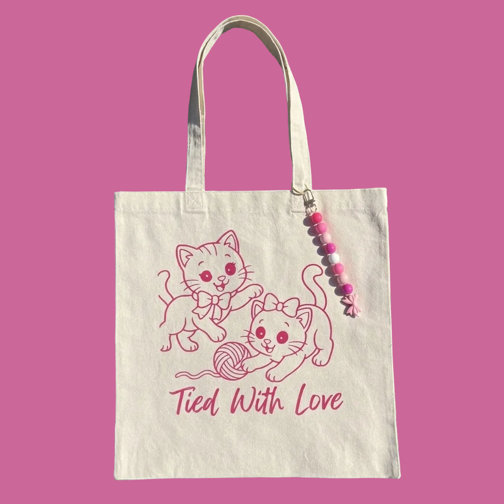 Tied With Love Canvas Tote Bag