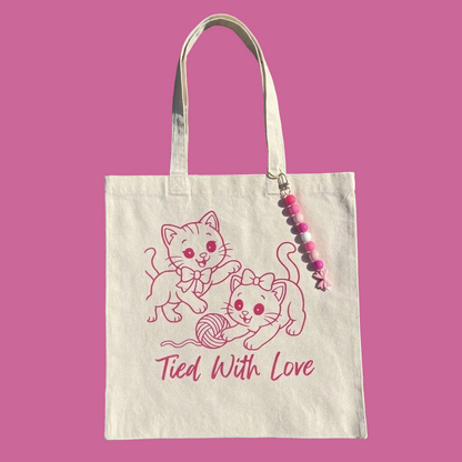 Tied With Love Canvas Tote Bag